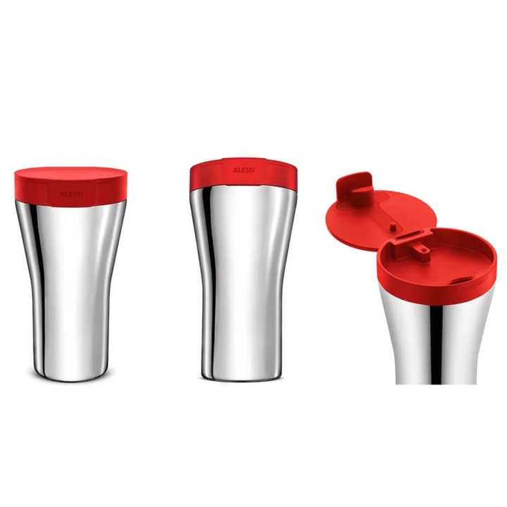 Alessi Caffa Rejsekrus 0,4L Rød Alessi Caffa Rejsekrus 0,4L Rød