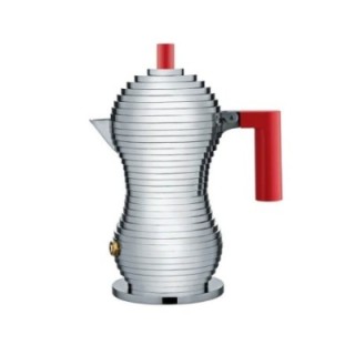 Alessi Pulcina 1 Cup Espresso Pot Red