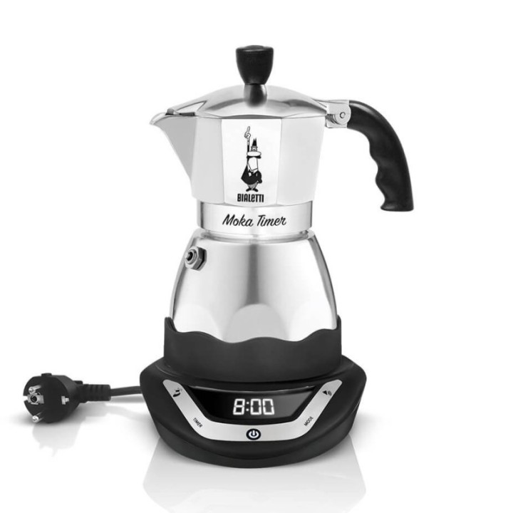 Bialetti Moka Timer 3-Cup Espresso Pot Aluminium