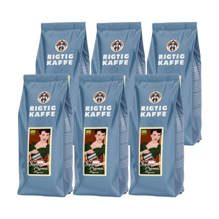 Rigtig Kaffe Super Crema Organic 3kg Whole coffee beans