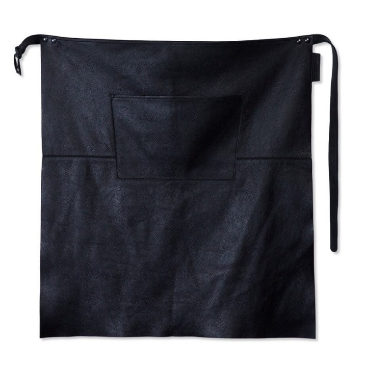 DutchDeluxes Professional Leather Barista Apron Long - Black