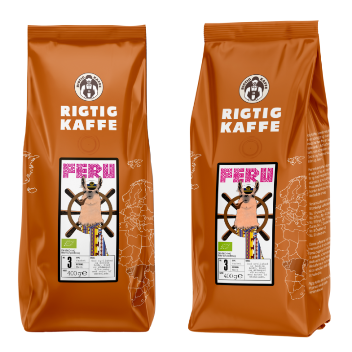 Rigtig Kaffe Peru No. 3 - 400g Whole coffee beans