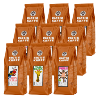Rigtig Kaffe World's Coffee - 9x400g