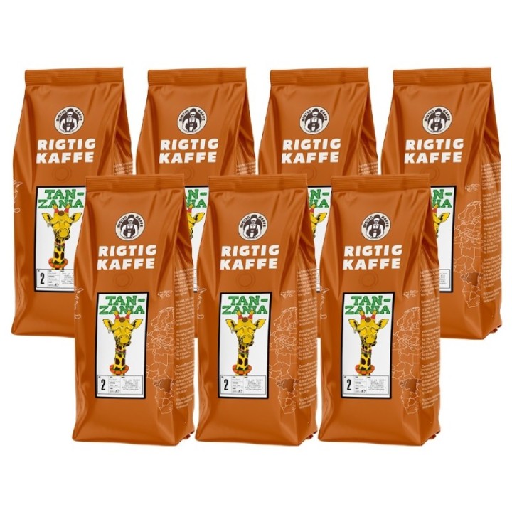 Rigtig Kaffe Tanzania No. 2 - 7x400g Whole coffee beans