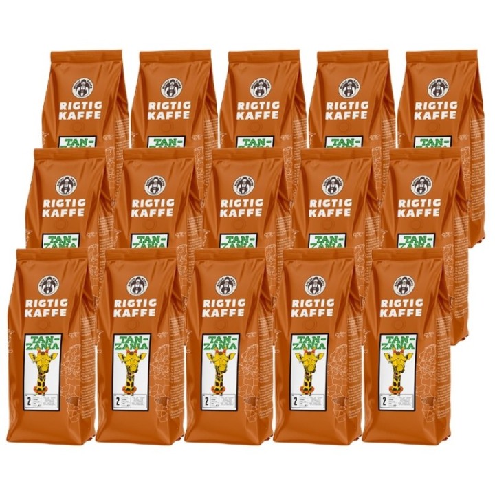 Rigtig Kaffe Tanzania No. 2 - 15x400g Whole coffee beans