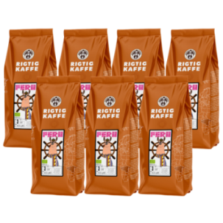 Rigtig Kaffe Peru No. 3 - 7x400g Whole coffee beans