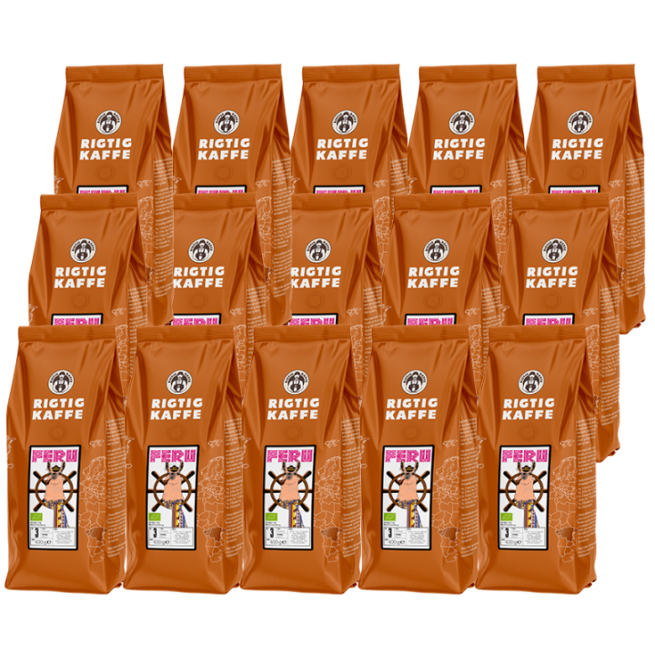 Rigtig Kaffe Peru No. 3 - 15x400g Whole coffee beans