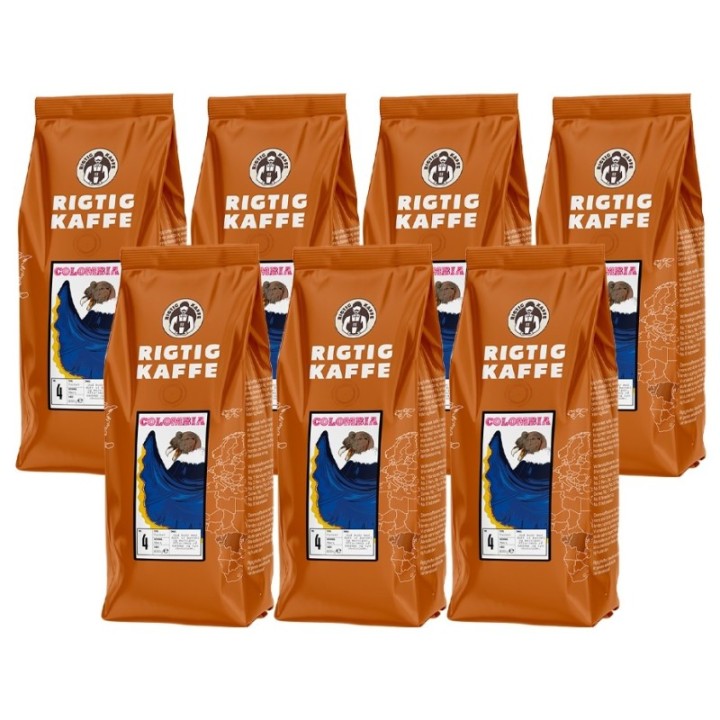 Rigtig Kaffe Colombia No. 4 - 7x400g Whole coffee beans