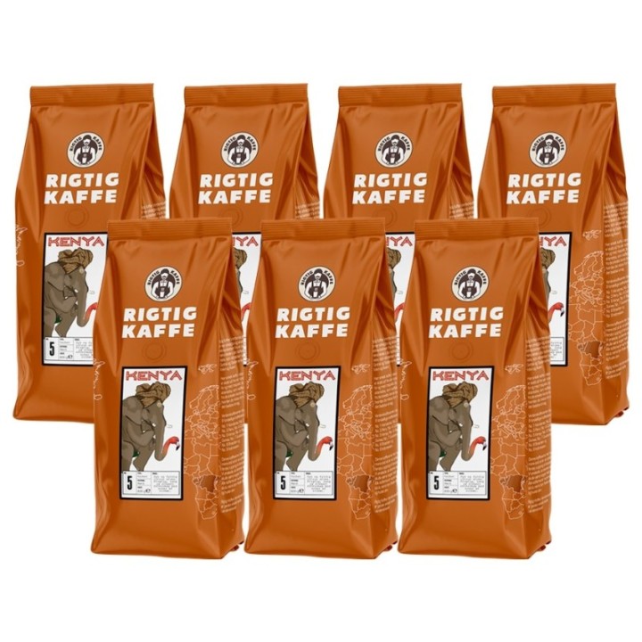 Rigtig Kaffe Kenya No. 5 - 7x400g Whole coffee beans