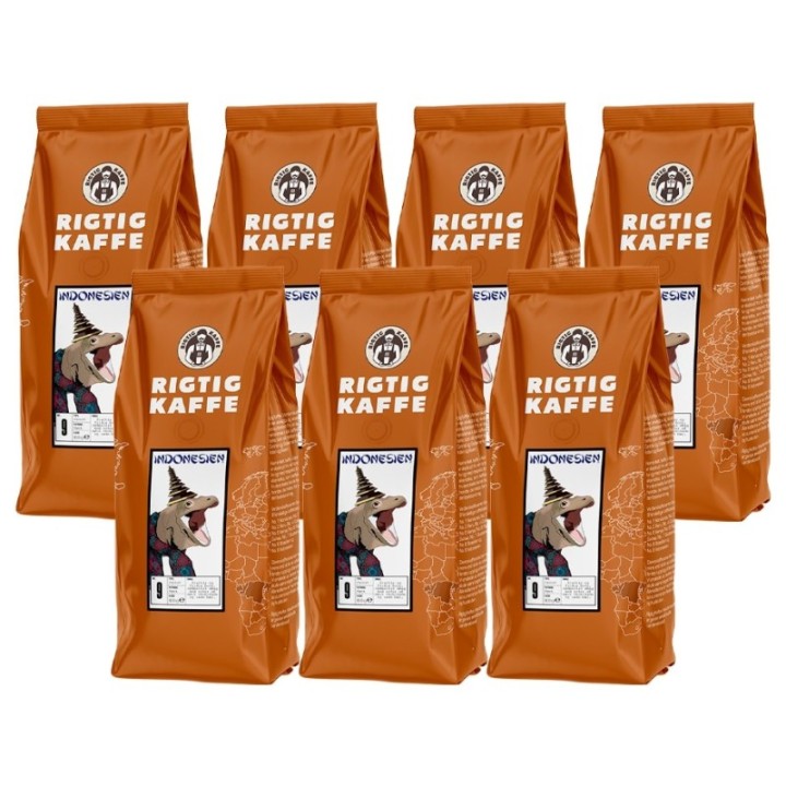 Rigtig Kaffe Indonesia No. 9 - 7x400g Whole coffee beans