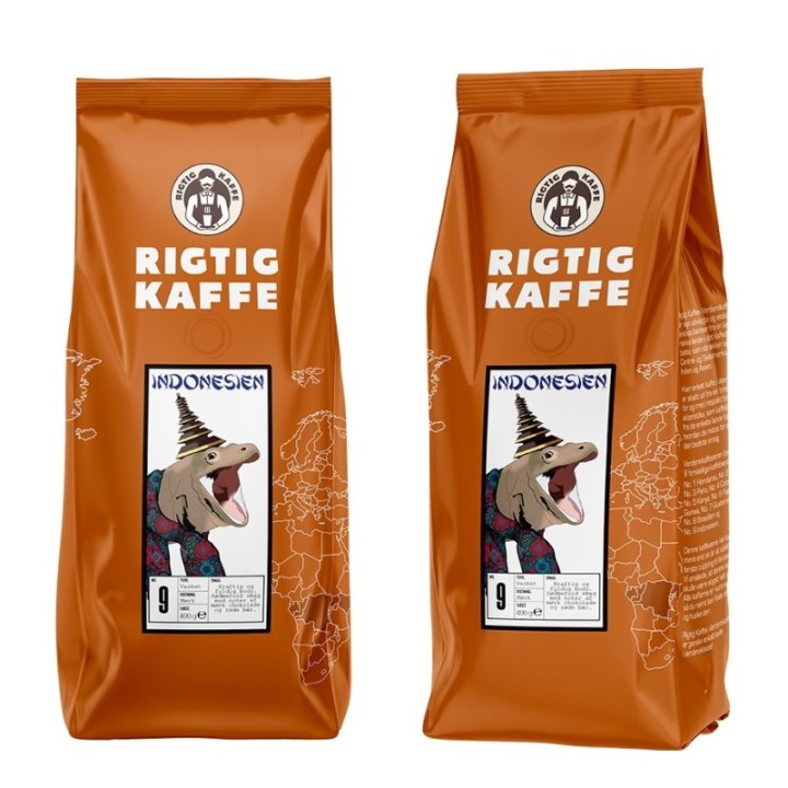 Rigtig Kaffe Indonesia No. 9 - 7x400g Whole coffee beans