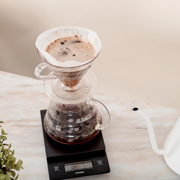 Hario Cup Dripper V60 Clear Plastic 2-Cup.