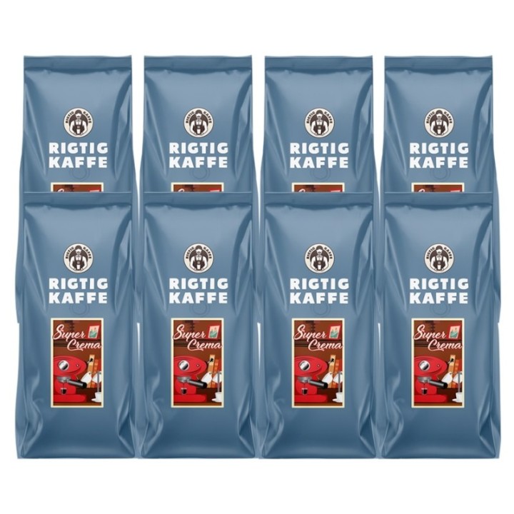 Rigtig Kaffe Super Crema 8kg Whole coffee beans