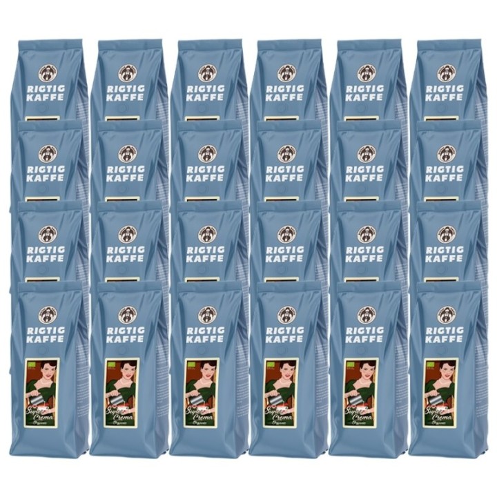 Rigtig Kaffe Super Crema Organic 12 kg Whole coffee beans