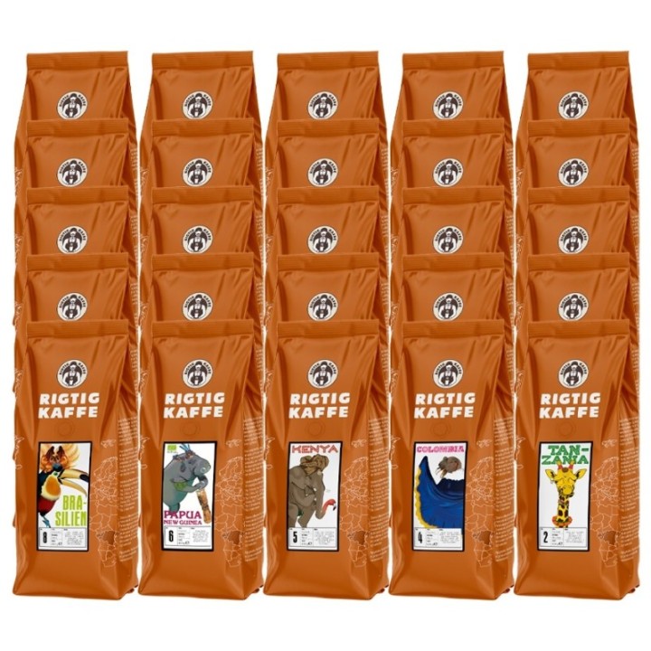 Rigtig Kaffe Variety pack 10 kg Whole coffee beans