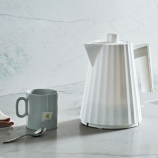 Alessi Plissé Electric Kettle 1 L White