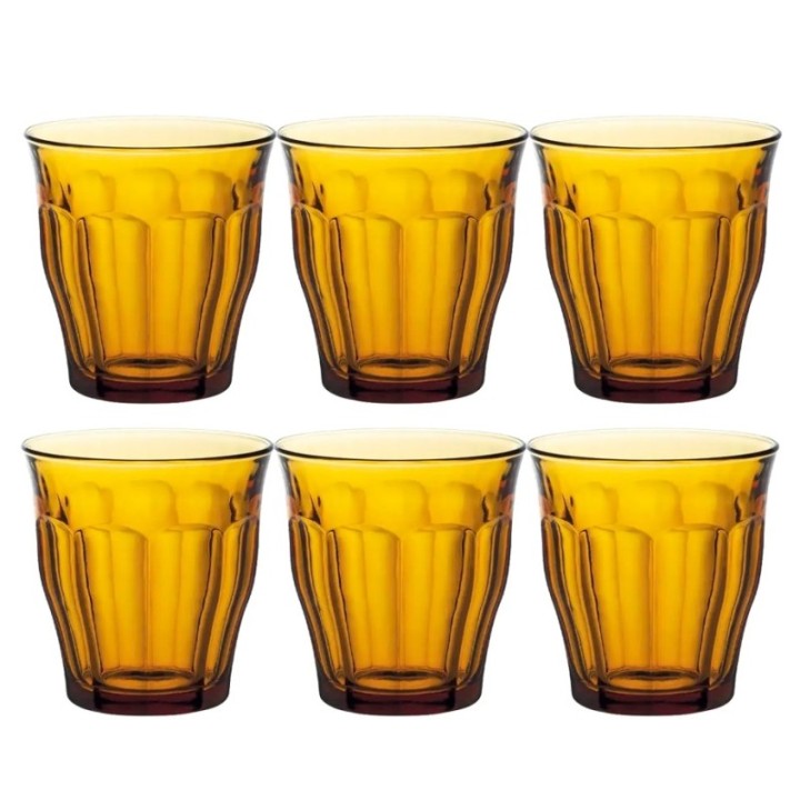 Duralex Picardie Café glass 25 cl Amber 6 pcs