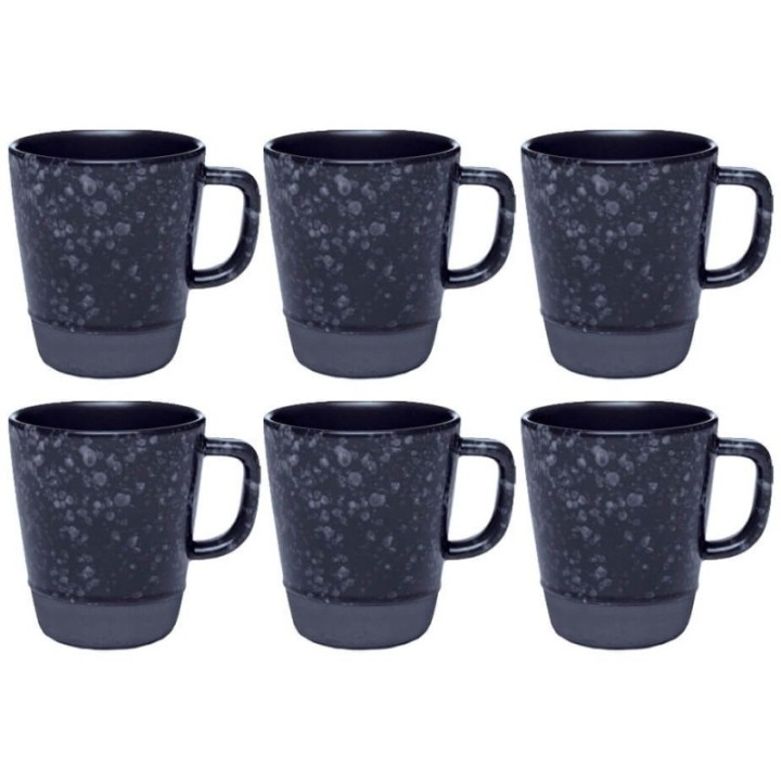 Aida RAW mug with handle 30 cl 6 pcs Nordic Black