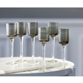 Lyngby Shot Glasses 5 cl 6 pcs Gray