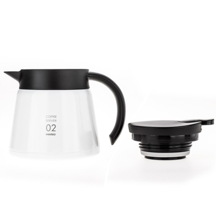 Hario V60-02 Stainless Steel Server 0.6 L White