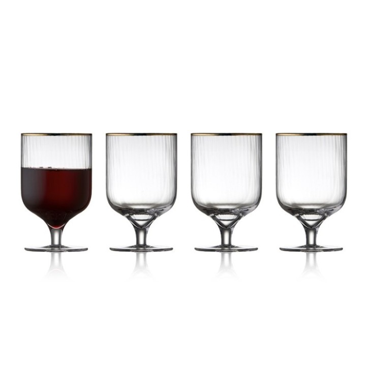 Lyngby Palermo Gold Wine Glasses 30 cl 4 pcs