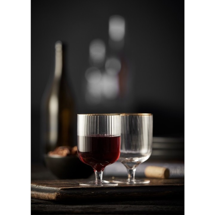 Lyngby Palermo Gold Wine Glasses 30 cl 4 pcs