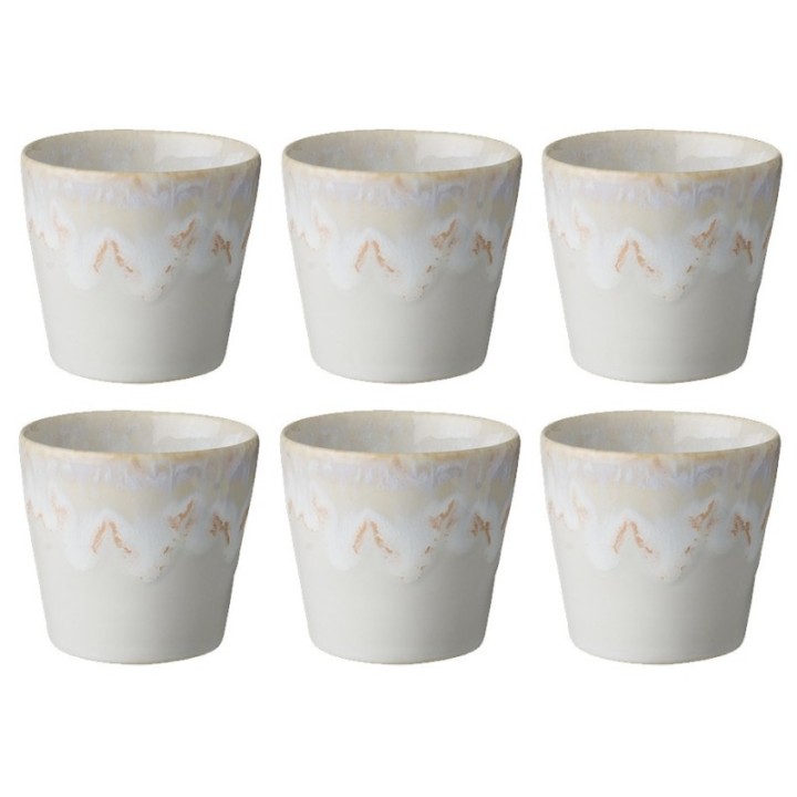 Costa Nova Stoneware espresso cups 10 cl 6 pcs White
