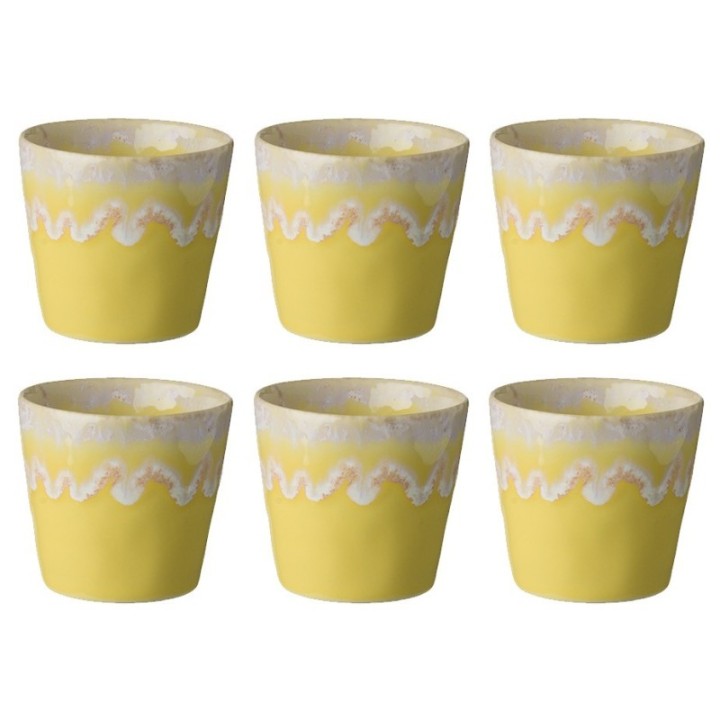 Costa Nova Stoneware Espresso Cups 10 cl 6 pcs Yellow