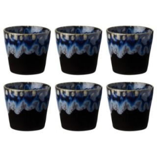 Costa Nova Stoneware espresso cups 10 cl 6 pcs Black