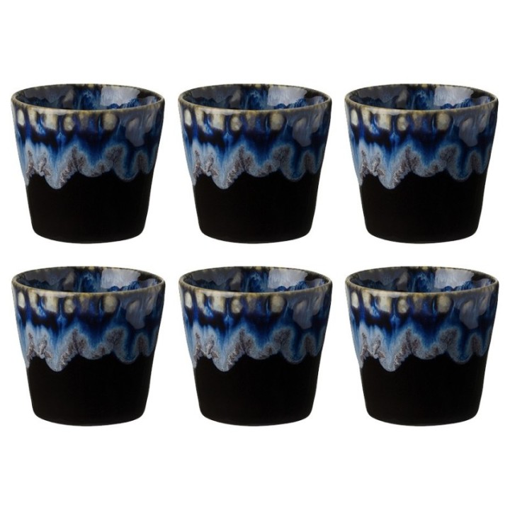 Costa Nova Stoneware espresso cups 10 cl 6 pcs Black