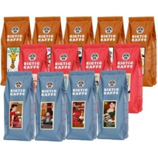 Rigtig Kaffe Mix pack 13 varieties Whole coffee beans