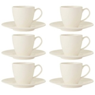 Colormix Cup with saucer 6 pcs. 0.2 L White