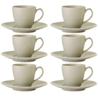 Colormix Cup with saucer 6 pcs. 0.2 L Gray