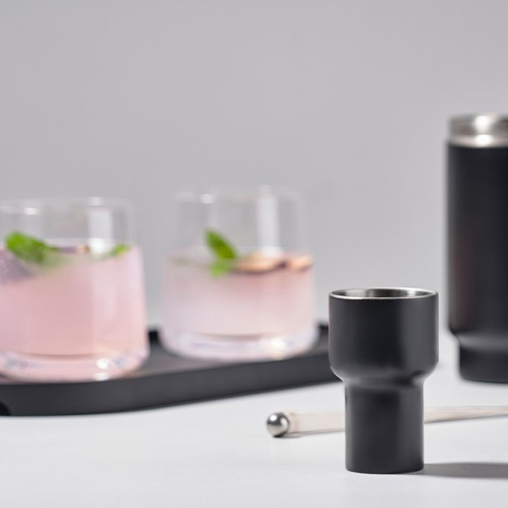 Zone Rocks measuring jigger 3/5 cl black