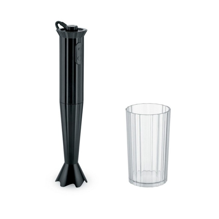 Alessi Plissé Hand Blender with Container Black