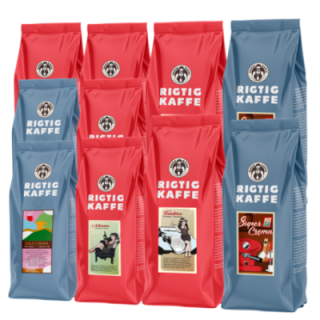 Rigtig Kaffe Mix pack 8kg Whole coffee beans