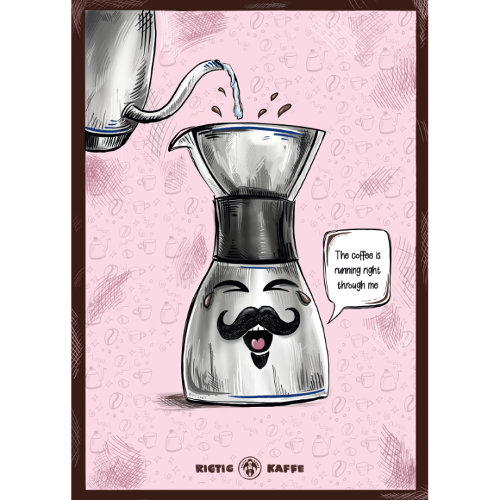 Coffee poster Rigtig Kaffe 4 Posters 21x30cm