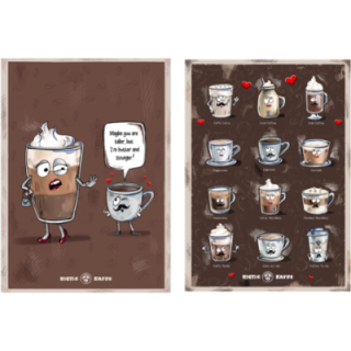 Coffee poster Rigtig Kaffe 2 Brown Posters 21x30cm