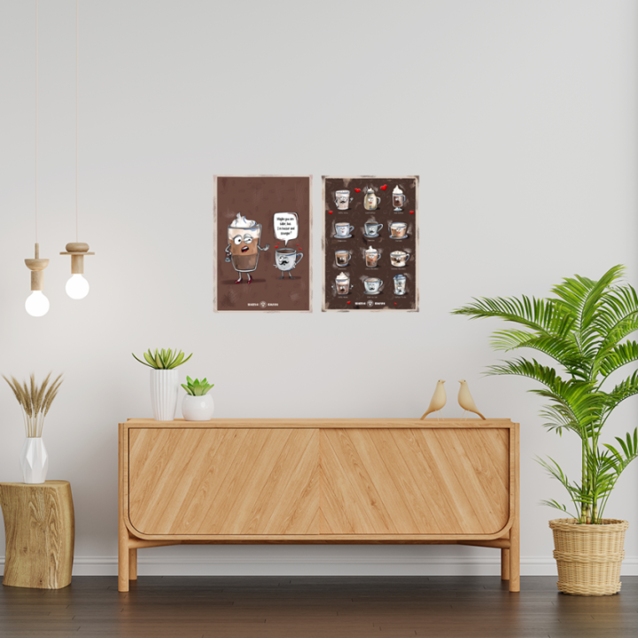 Coffee poster Rigtig Kaffe 2 Brown Posters 21x30cm
