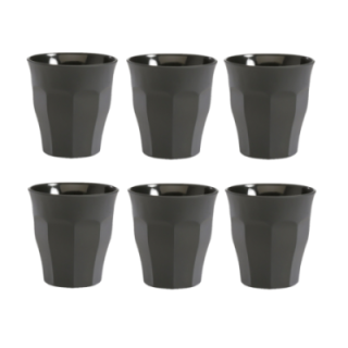 Duralex Picardie Café glasses 9 cl 6 pcs Black