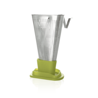 Tea filter holder with lid, lime