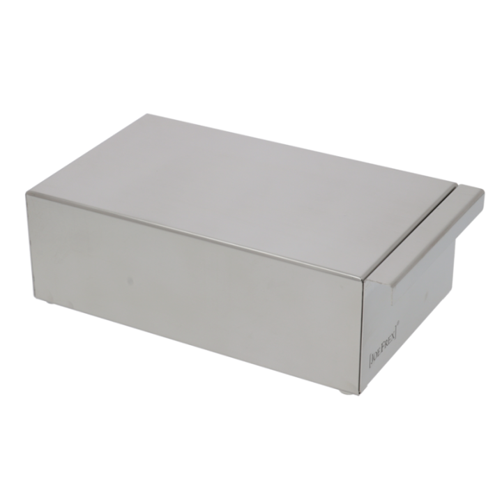 Knockbox with drawer, stainless steel, 22 x 13.5 cm