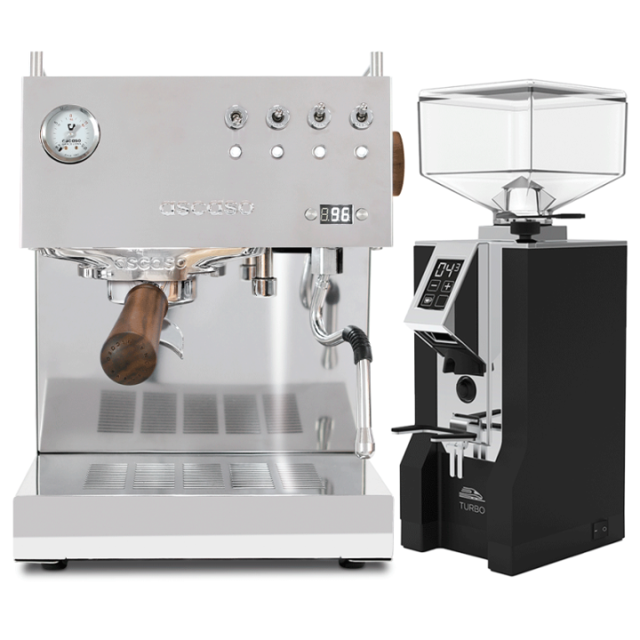 Ascaso Steel Duo PID Polished Steel Espresso Machine Incl. Eureka Mignon Turbo Grinder