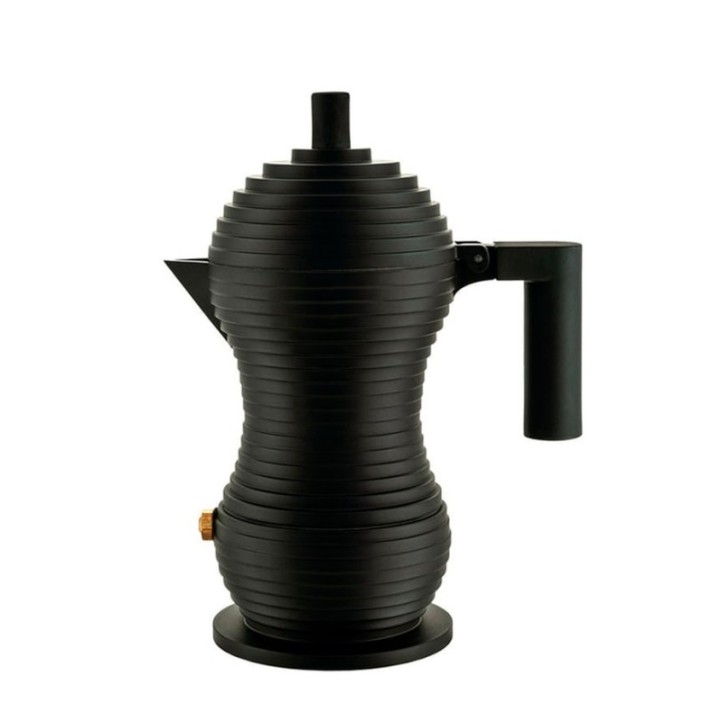 Alessi Pulcina 3-Cup Espresso Pot Black