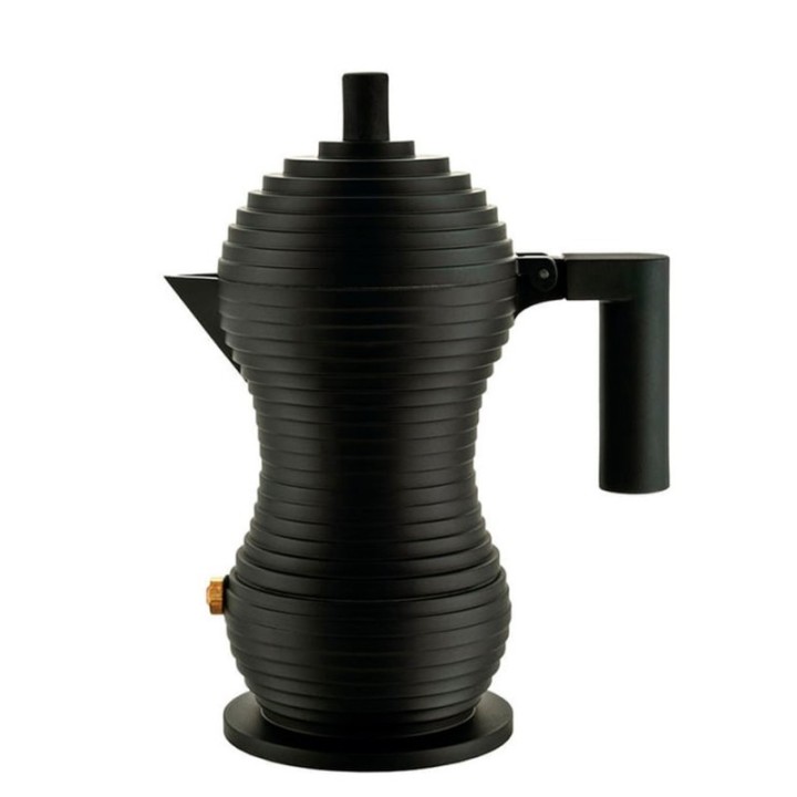 Alessi Pulcina 6-Cup Espresso Pot Black