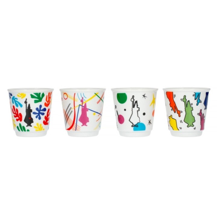 Bialetti Arte espresso cups, set of 4, designs