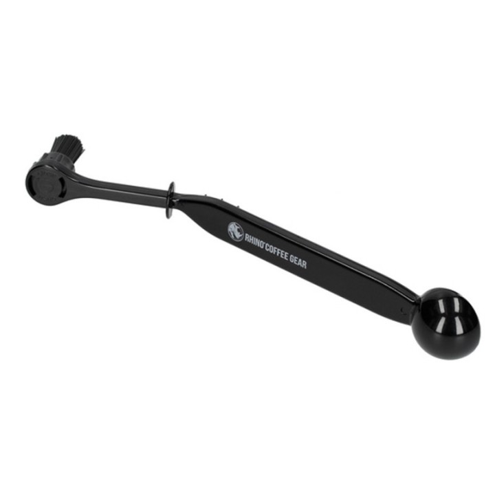 Rhino cleaning brush with scoop for group head