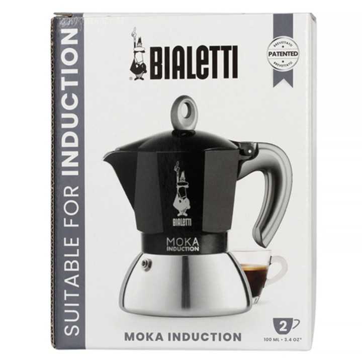 Bialetti Moka Induction 2 Kop. Espressokande Sort Bialetti Moka Induction 2 Kop. Espressokande Sort