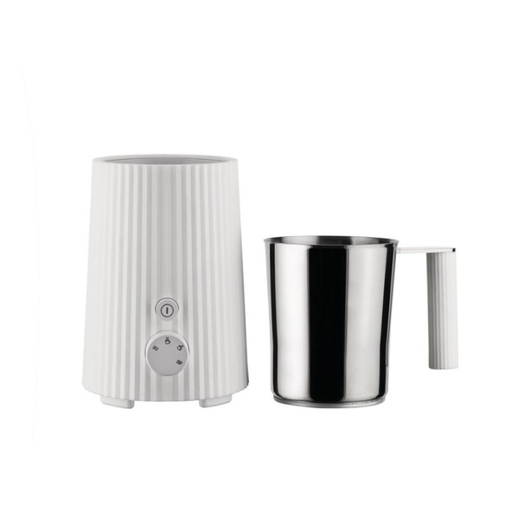 Alessi Plissé Pulcina Electric Milk Frother White