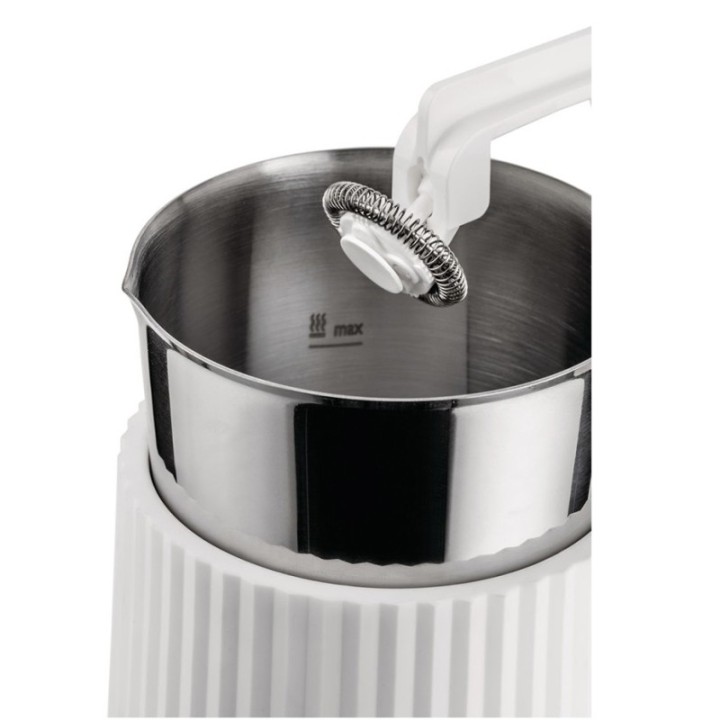 Alessi Plissé Pulcina Electric Milk Frother White